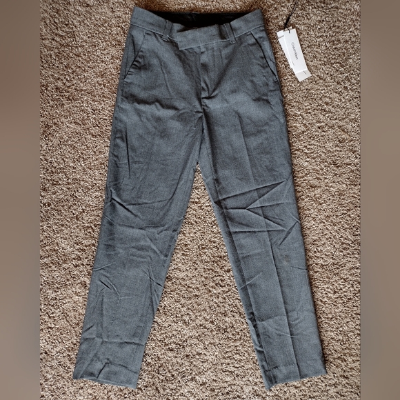 Calvin Klein Youth Charcoal Dress Pants NWT - Picture 1 of 9